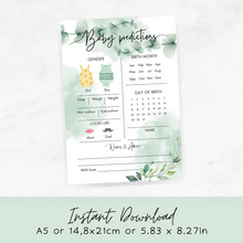 Ielādēt attēlu ,Bērniņa prognožu kartīte - NATURE