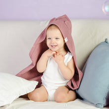 Charger l'image dans la galerie, Serviette à Capuche Enfant - Vieux Rose Foncé