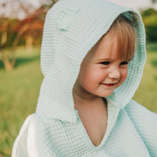 Load image into Gallery viewer, Children's Poncho with Hood - Light Mint