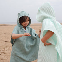 Load image into Gallery viewer, Children's Poncho with Hood - Old Green
