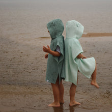 Load image into Gallery viewer, Children's Poncho with Hood - Light Mint