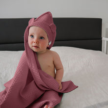 Load image into Gallery viewer, Children's Towel with Hood - Dark Old Pink