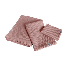 Ielādēt attēlu ,Vafeļu kokvilnas dvielis / Waffled Cotton Towel - Old Pink - Susu Shop Latvia
