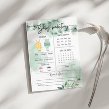 Charger l&#39;image dans la galerie, Baby prediction card - NATURE
