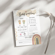 Charger l&#39;image dans la galerie, Baby prediction card - RAINBOW
