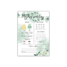 Charger l&#39;image dans la galerie, Baby prediction card - NATURE
