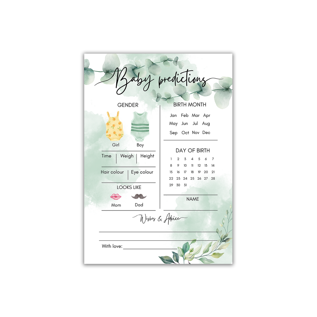 Baby prediction card - NATURE